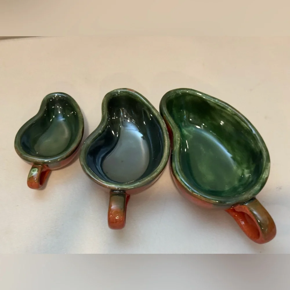 Set of 3 Williams Sonoma Redware‎ Style Glazed Chili Pepper Bowls Jalapeno Cups